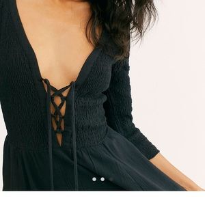 Free people perfect solution maxi dress black medium NWT